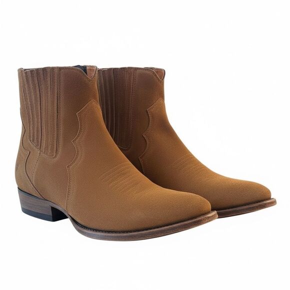 Frye Austin Chelsea Suede Copper Brown Boots main image 4